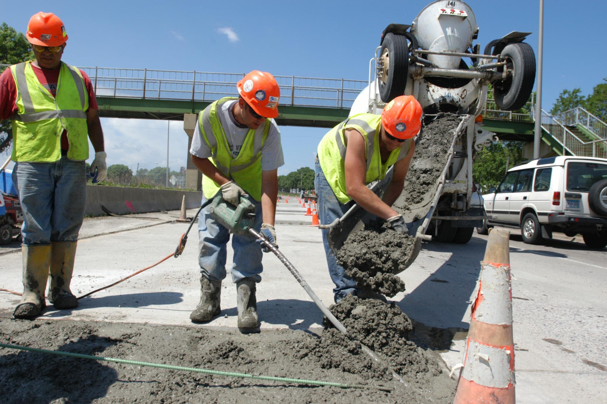 Step one of the concrete pour